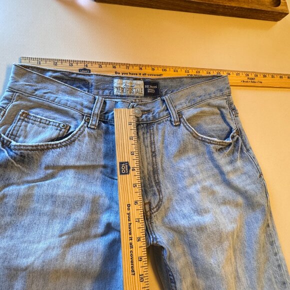 (SOLD) Aeropostale Benton Original Bootcut Jeans Mens Size 32 Distressed Grunge - Picture 7 of 15